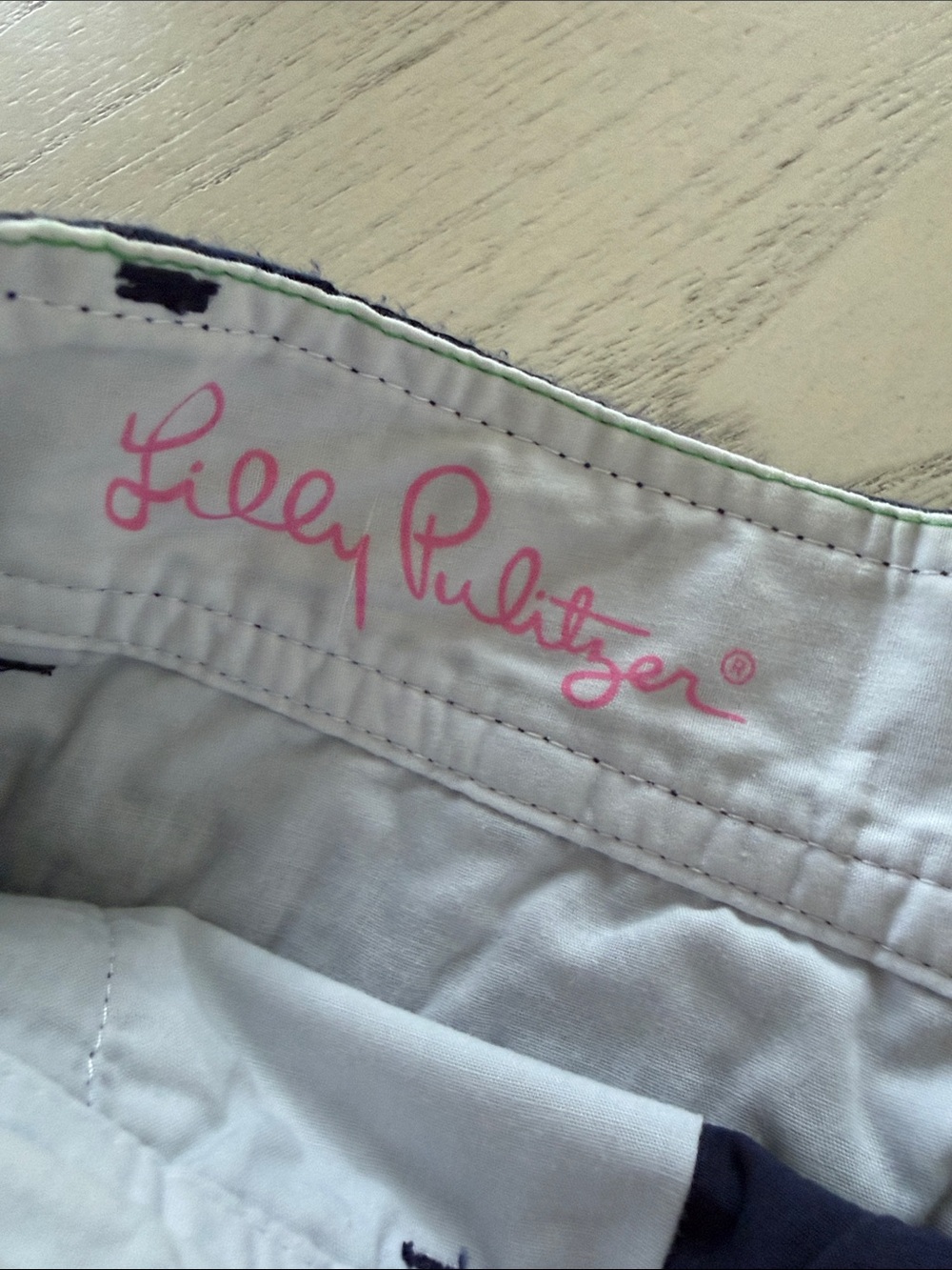 Lilly Pulitzer Navy Walsh Eyelet Lace Shorts Size 0 Cotton Flat Front - [PH1108] - Picture 5 of 7